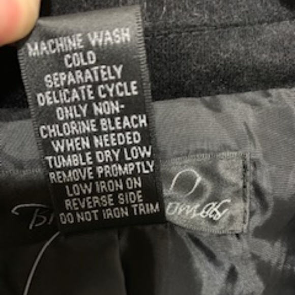 Brandon Thomas Blk Velvet Faux-Leather-Trim Blazer - Picture 7 of 7